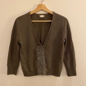 J Crew Cashmere Cropped Feather Sweater Size Small